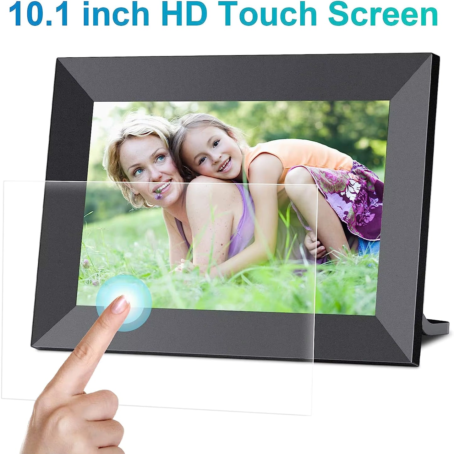 Frameo digitale fotolijst 10,1 inch 32 GB / 64 GB Smart WiFi digitale fotolijst met 1280x800 IPS HD touchscreen wandmontage