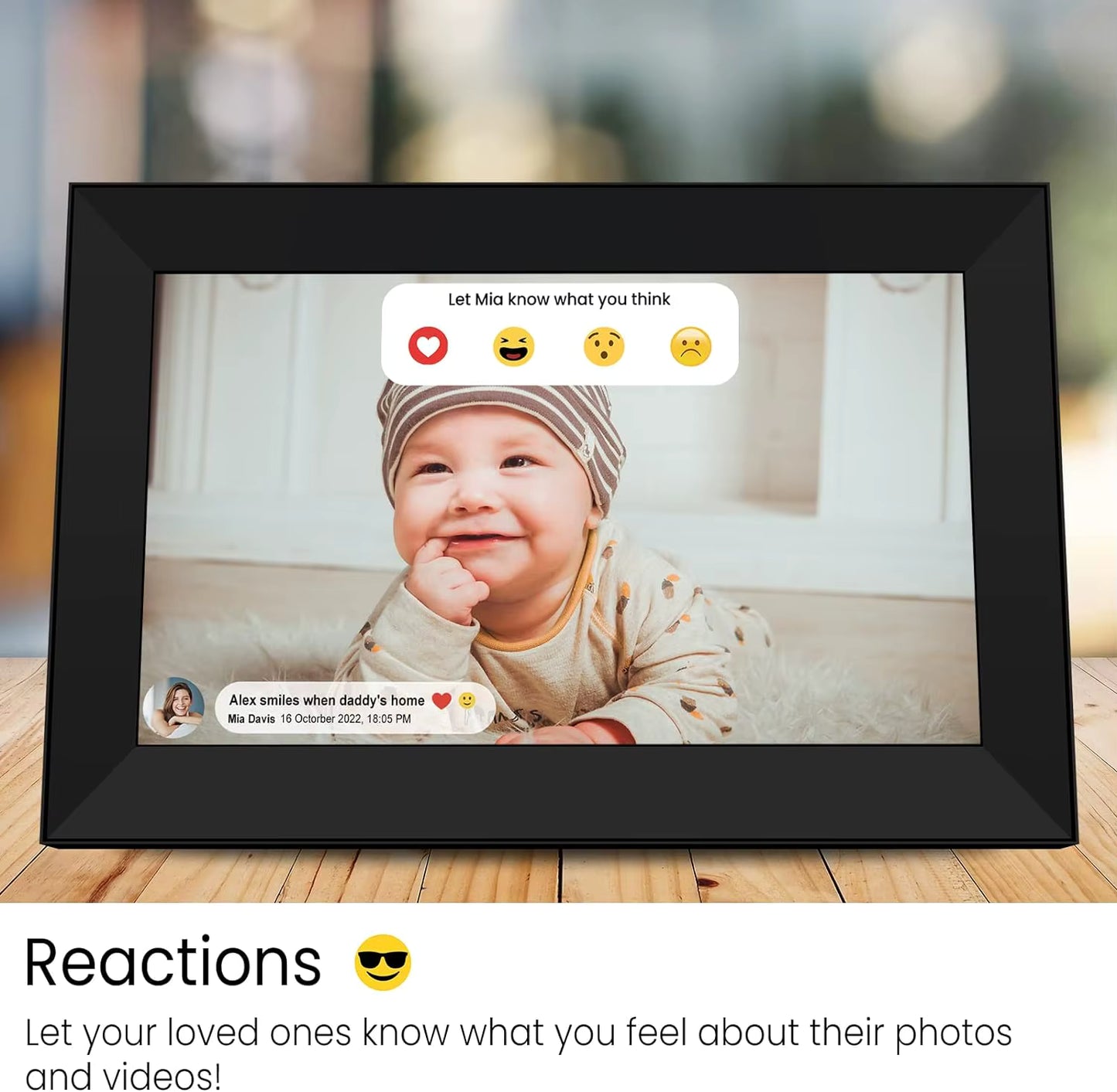 Frameo digitale fotolijst 10,1 inch 32 GB / 64 GB Smart WiFi digitale fotolijst met 1280x800 IPS HD touchscreen wandmontage