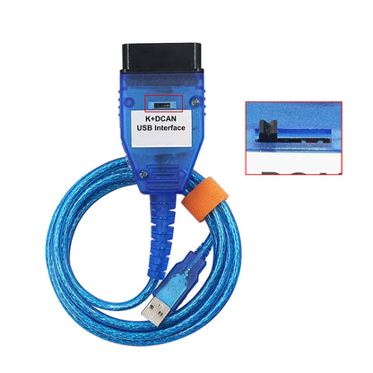 Kwaliteit Kabel voor BMW K DCAN Schakelaar K + DCAN in pa OBD2 Diagnostische Kabel USB Interface 20Pin Kabel OBD2 Diagnose scanner FT232RL