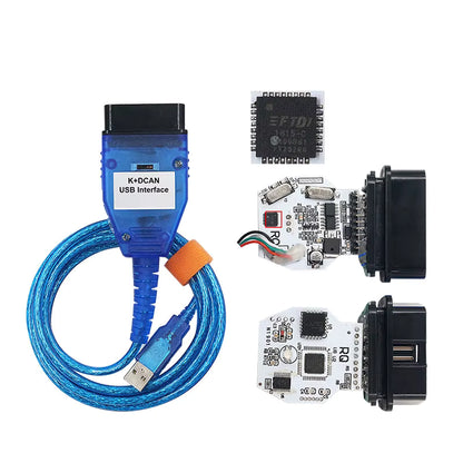 Kwaliteit Kabel voor BMW K DCAN Schakelaar K + DCAN in pa OBD2 Diagnostische Kabel USB Interface 20Pin Kabel OBD2 Diagnose scanner FT232RL