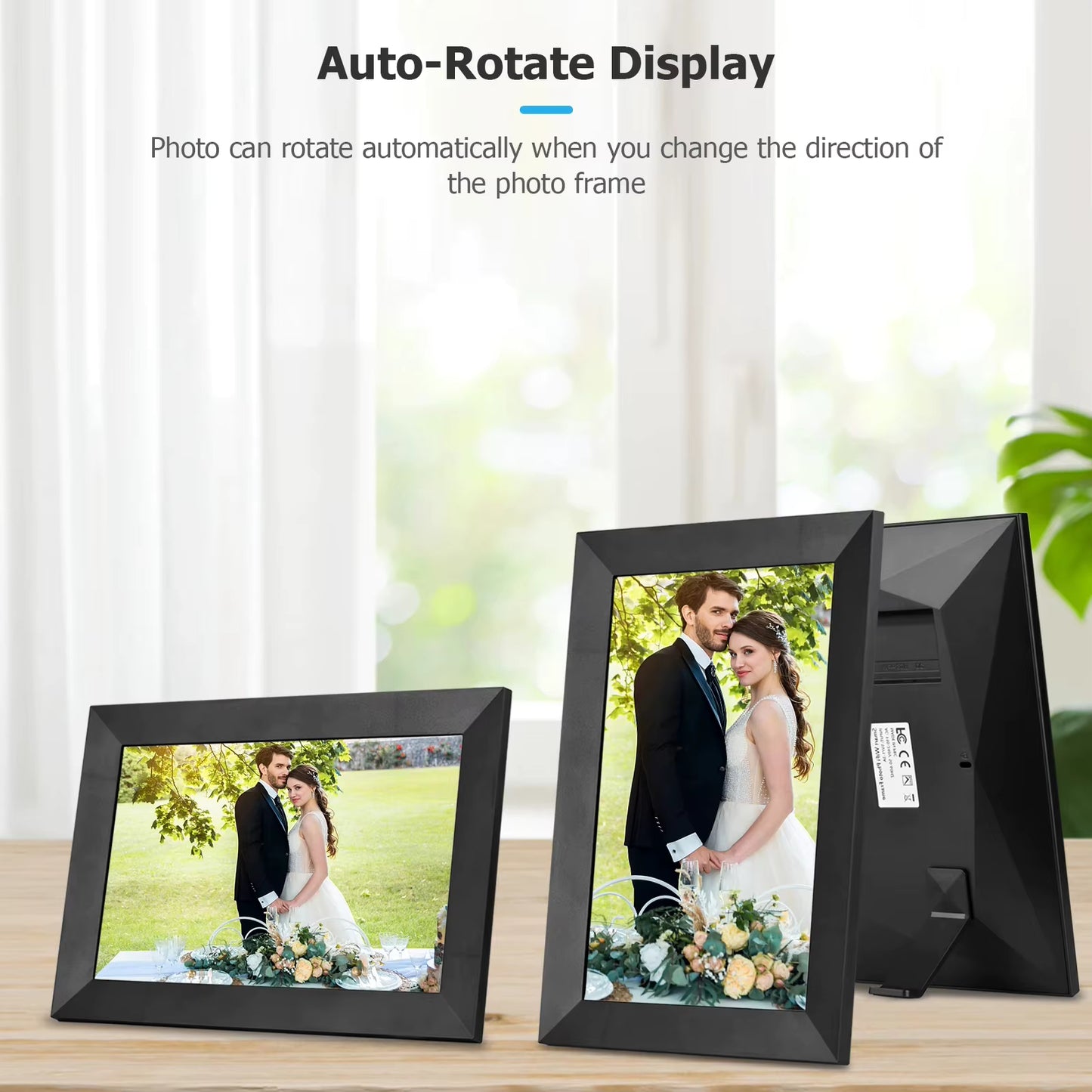 Frameo digitale fotolijst 10,1 inch 32 GB / 64 GB Smart WiFi digitale fotolijst met 1280x800 IPS HD touchscreen wandmontage
